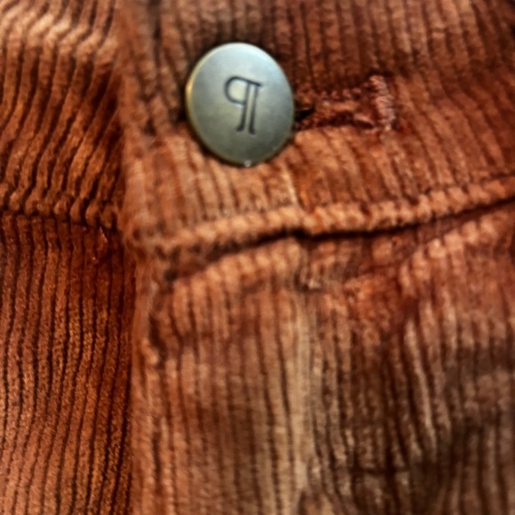 Anthropologie Pilcro Scotty Cuffed High Rise Straight Leg Brown Corduroy Pant 24 - Picture 4 of 8